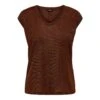 T-shirt Femme Only Silvery Manches Courtes Col V Lurex -T shirt Actif Boutique 15136069 3206628 1
