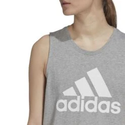 Débardeur Logo Femme Adidas Essentials -T shirt Actif Boutique adidas hd1767 6 apparel on model detail view 1 white