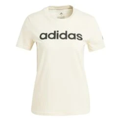 T-shirt Ajusté à Logo Femme Adidas Loungewear Essentials -T shirt Actif Boutique adidas hl2052 2 apparel photography front center view white