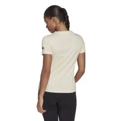 T-shirt Ajusté à Logo Femme Adidas Loungewear Essentials -T shirt Actif Boutique adidas hl2052 5 apparel on model back view white