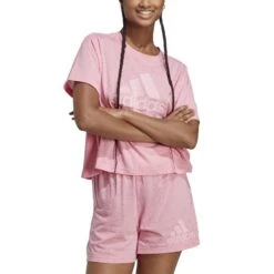 T-shirt Femme Adidas Future Icons Winners -T shirt Actif Boutique adidas ic0496 4 apparel on model front view white