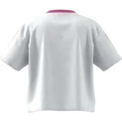 T-shirt Crop Femme Adidas Essentials 3-Stripes -T shirt Actif Boutique adidas ic9882 4 apparel zip turntable 3d 5 white