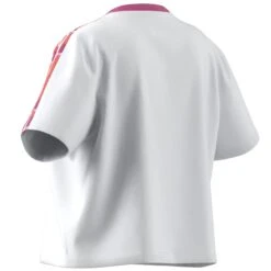 T-shirt Crop Femme Adidas Essentials 3-Stripes -T shirt Actif Boutique adidas ic9882 4 apparel zip turntable 3d 6 white