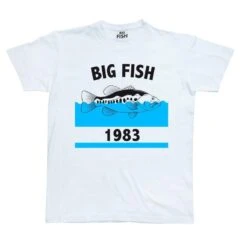 T-shirt Big Fish Bass Bleu