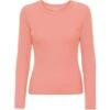 T-shirt Côtelé Manches Longues Femme Colorful Standard Organic Bright Coral -T shirt Actif Boutique cs2055 brightcoral