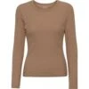 T-shirt Côtelé Manches Longues Femme Colorful Standard Organic Sahara Camel -T shirt Actif Boutique cs2055 saharacamel