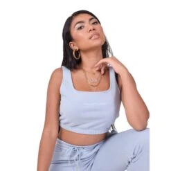 Crop Top Bretelle Large Basic Femme Project X Paris -T shirt Actif Boutique f211118 lb 1