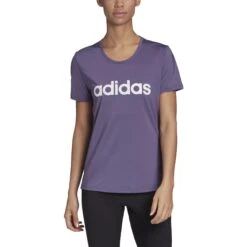 T-shirt Femme Adidas Design 2 Move Logo -T shirt Actif Boutique fl9229 app on model front white