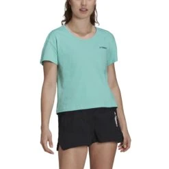 T-shirt Femme Adidas Terrex Only Carry -T shirt Actif Boutique gp0055 app on model front white