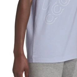 T-shirt Femme Adidas Brand Love Slanted Logo Boyfriend -T shirt Actif Boutique h10198 app on model detail 2 white