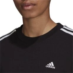 T-shirt Femme Adidas Hyperglam Cropped -T shirt Actif Boutique hf4166 app on model detail 1 white