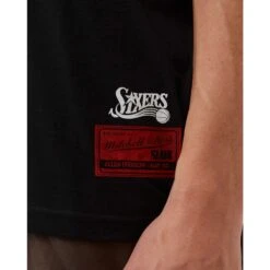 Mitchell & Ness T-shirt Philadelphia 76ers NBA Slam Allen Iverson -T shirt Actif Boutique mitchell ness bmtrintl1059 p76blck noir 3