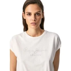 T-shirt Femme Pepe Jeans Bonnie -T shirt Actif Boutique pl504992 803 01 mo