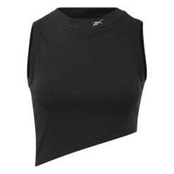 Débardeur Top Court Côtelé Femme Reebok Classics -T shirt Actif Boutique reebok classics hh7375 1 apparel photography front view white