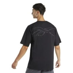 T-shirt Avec Poche Reebok Basketball -T shirt Actif Boutique reebok hu2012 4 apparel on model back view white