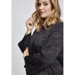 URBAN CLASSICS T-shirt Femme Urban Classic Jacquard -T shirt Actif Boutique tb2362 00777 u tb2362 m15 00777 u black camo