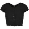 T-shirt Femme Urban Classics Cropped Button Up Rib -T shirt Actif Boutique tb4103 p1 00007